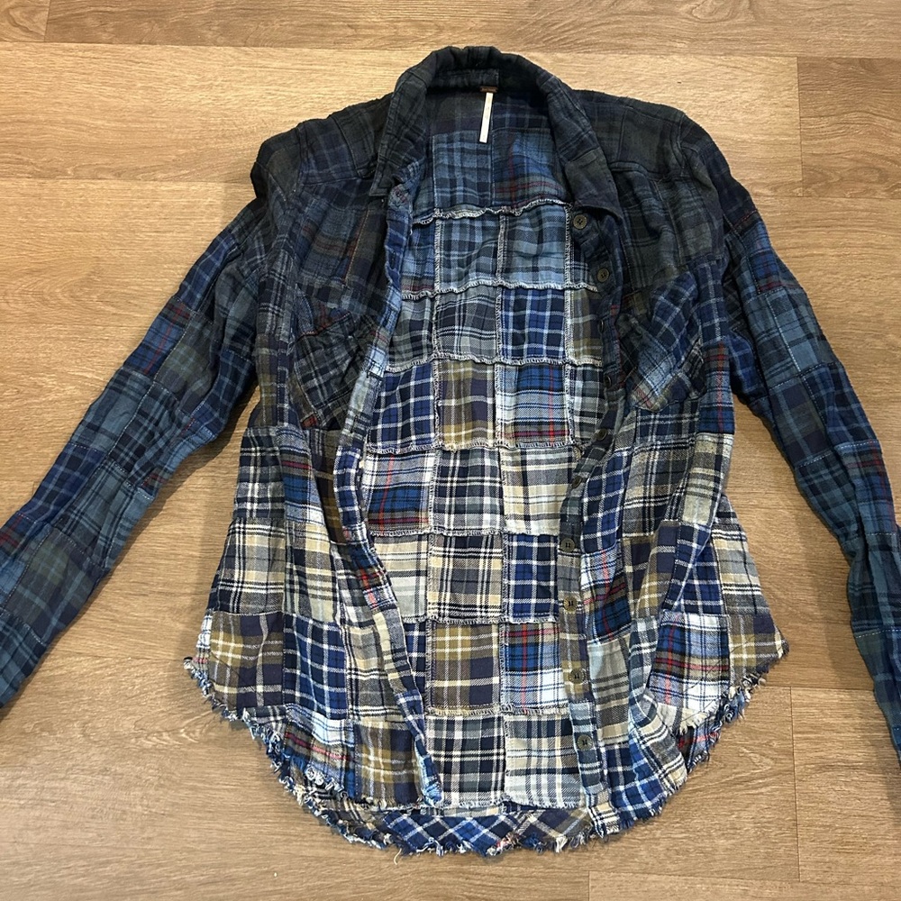 Free People Flannel Button Down